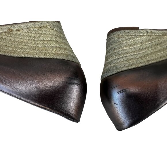 Cole Haan 9.5 B Air Camilla Metallic Gray Taupe Wedge Shoes 2.5" Heels - Picture 11 of 12